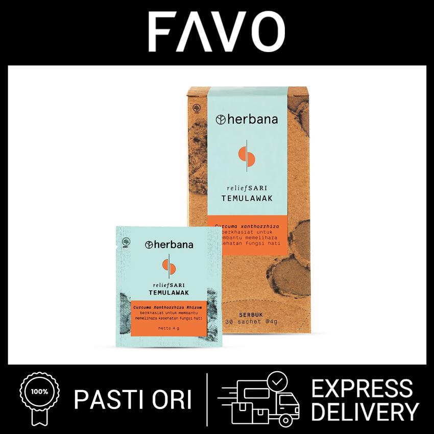 Promo Herbana Relief Sari Temulawak Powder 30 Sachet Obat Kesehatan