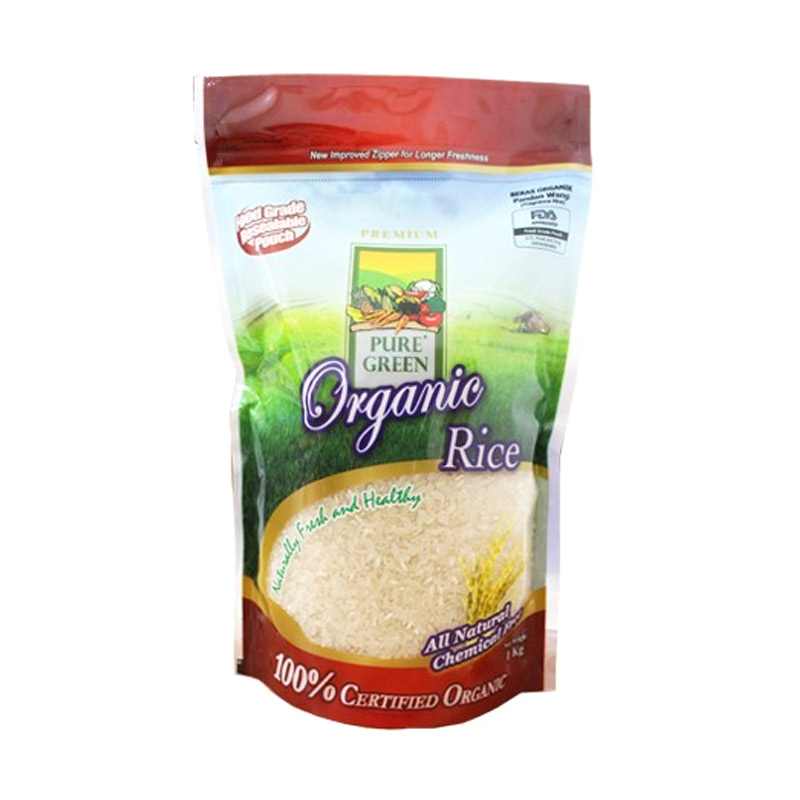 Jual Pure Green Organic Rice Pandan Wangi [1 Kg] di Seller