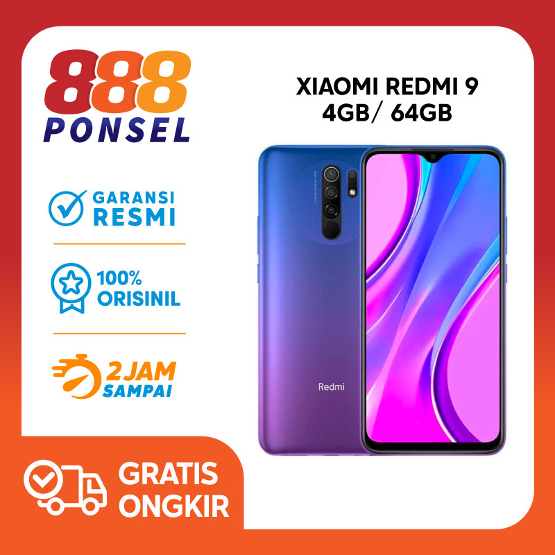 âˆš Xiaomi Redmi 9 Smartphone [4 Gb/ 64 Gb/ H] Terbaru September 2021