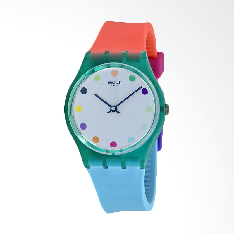 Swatch Candy Parlour GG219 Tali Silikon Jam Tangan Wanita - Blue Pink
