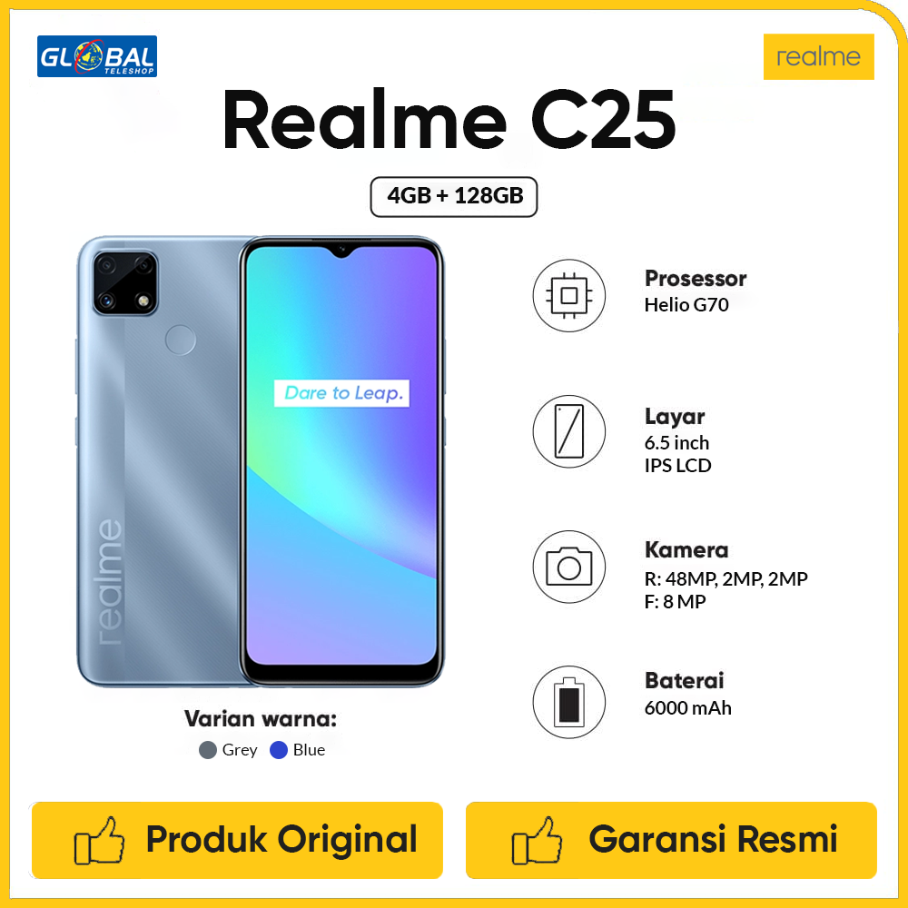 Jual Realme C25 Smartphone [4G/128GB] Garansi Resmi di Seller Global ...