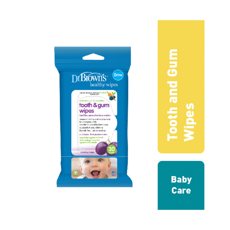 dr brown's tooth and gum wipes