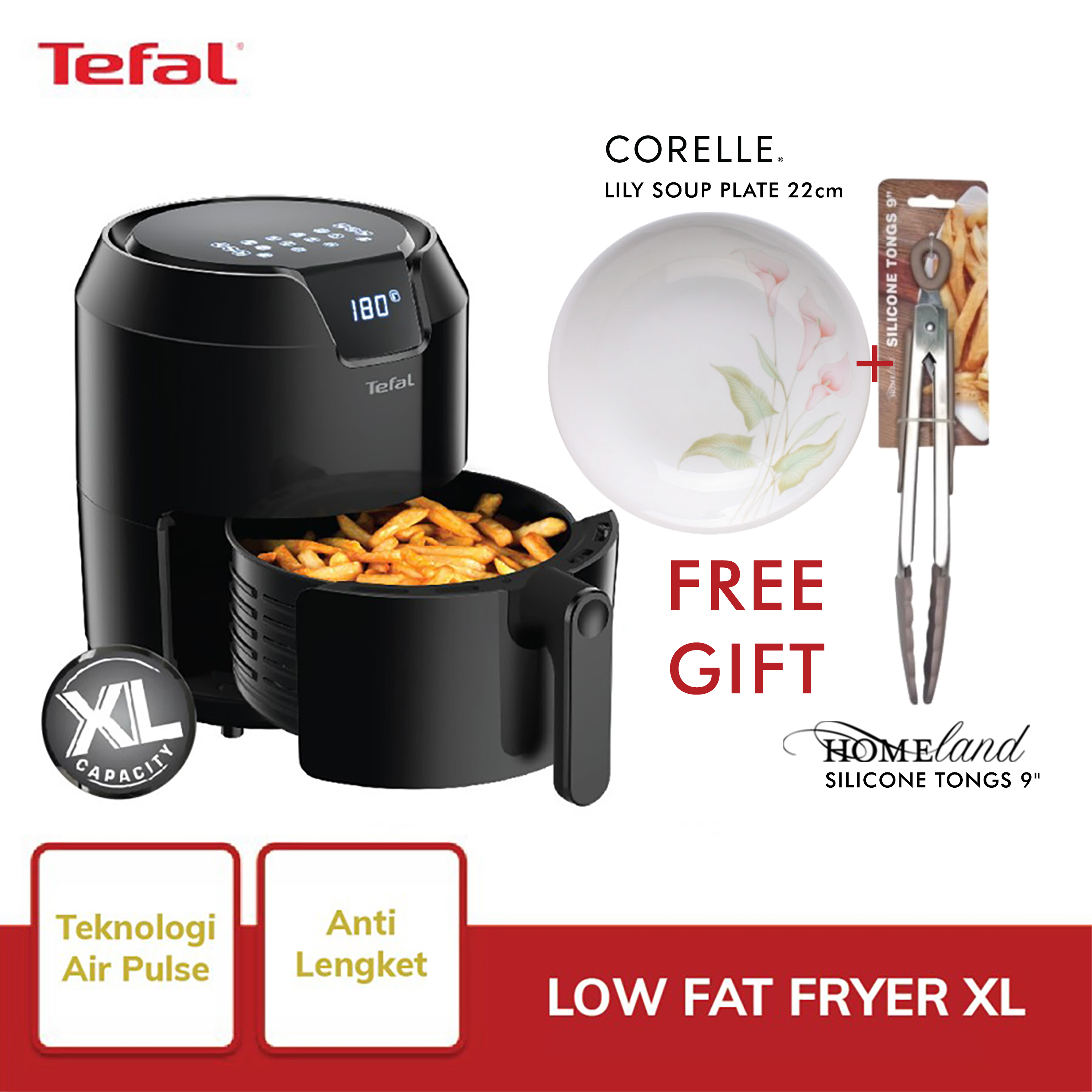 Jual Tefal Digital Easy Health Fryer XL 4.2L (EY401866) Air Fryer