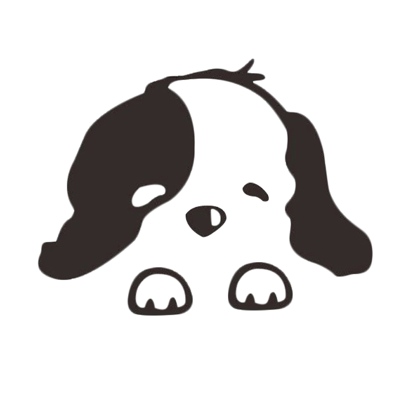 Oem Anjing Tombol Lampu Wall Stiker Dekorasi Dinding Hitam Putih