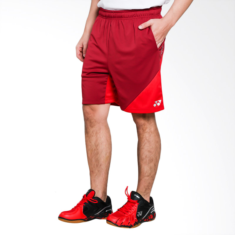 red biking shorts