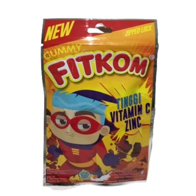 Jual Fitkom Gummy Vitamin C & Zinc Sachet (orange) 24gr Di Seller Viva