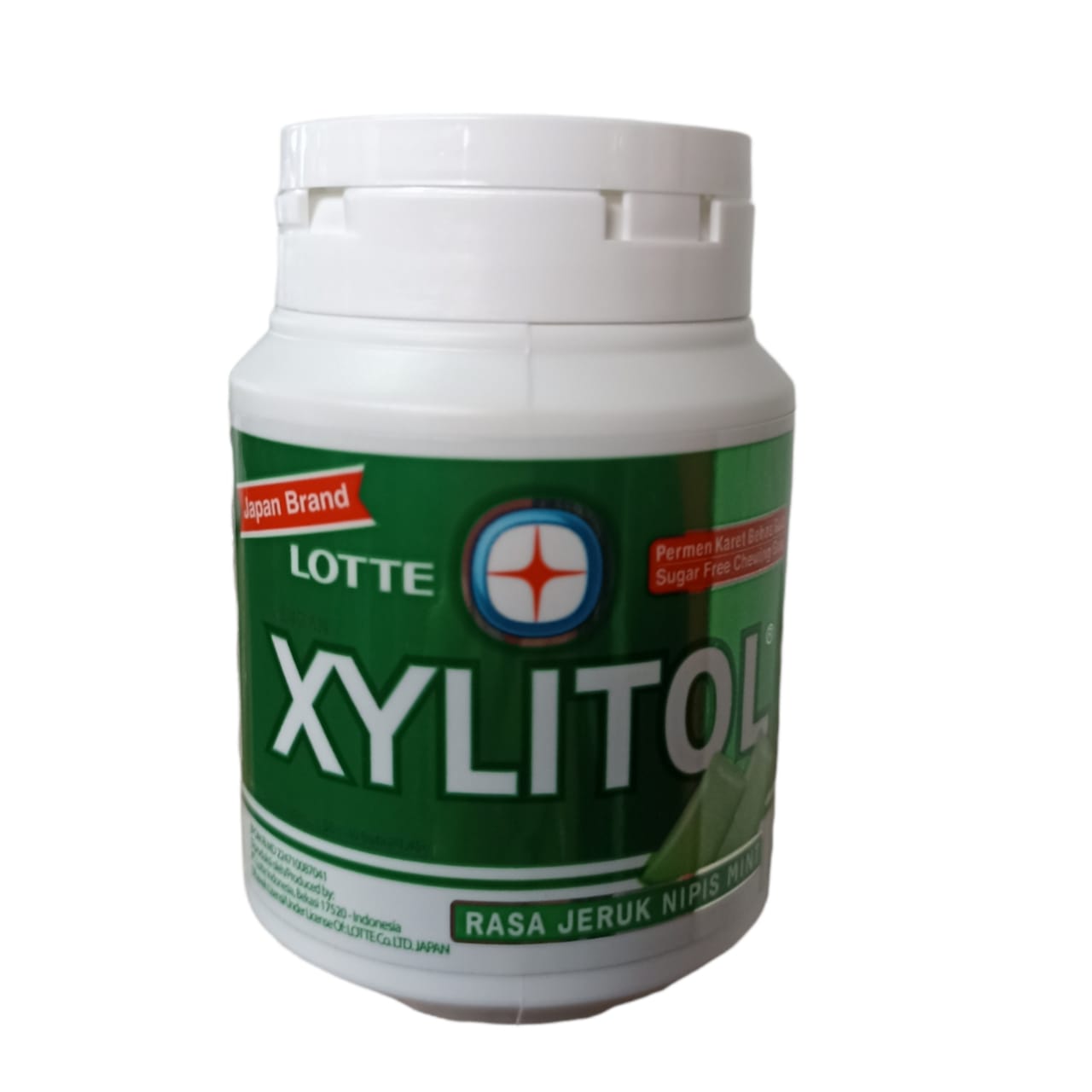 Jual Lotte Xylitol Sugar Free Gum Rasa Lime Mint / Jeruk Nipis Mint (58