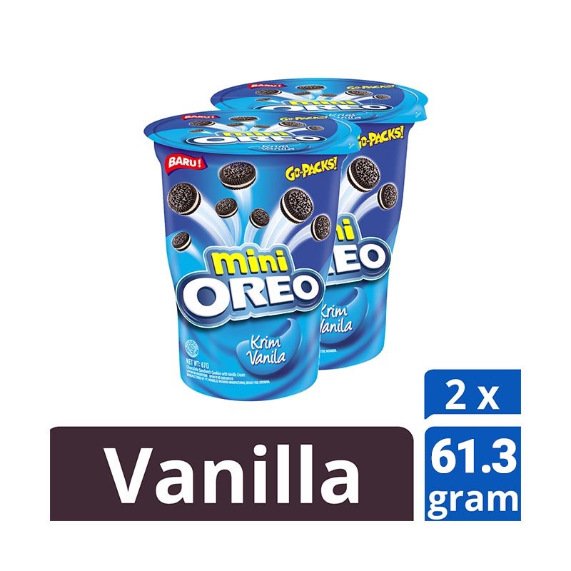 Jual Oreo Mini Vanilla [61.3 g/2 pcs] di Seller Blibli.com - Kota