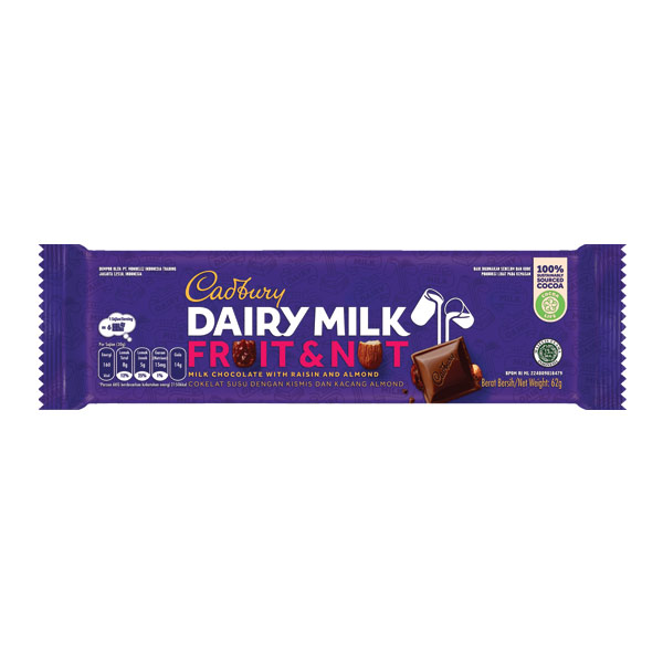 Jual CADBURY FRUIT & NUT 62 GR COKLAT di Seller Hypermart East Coast