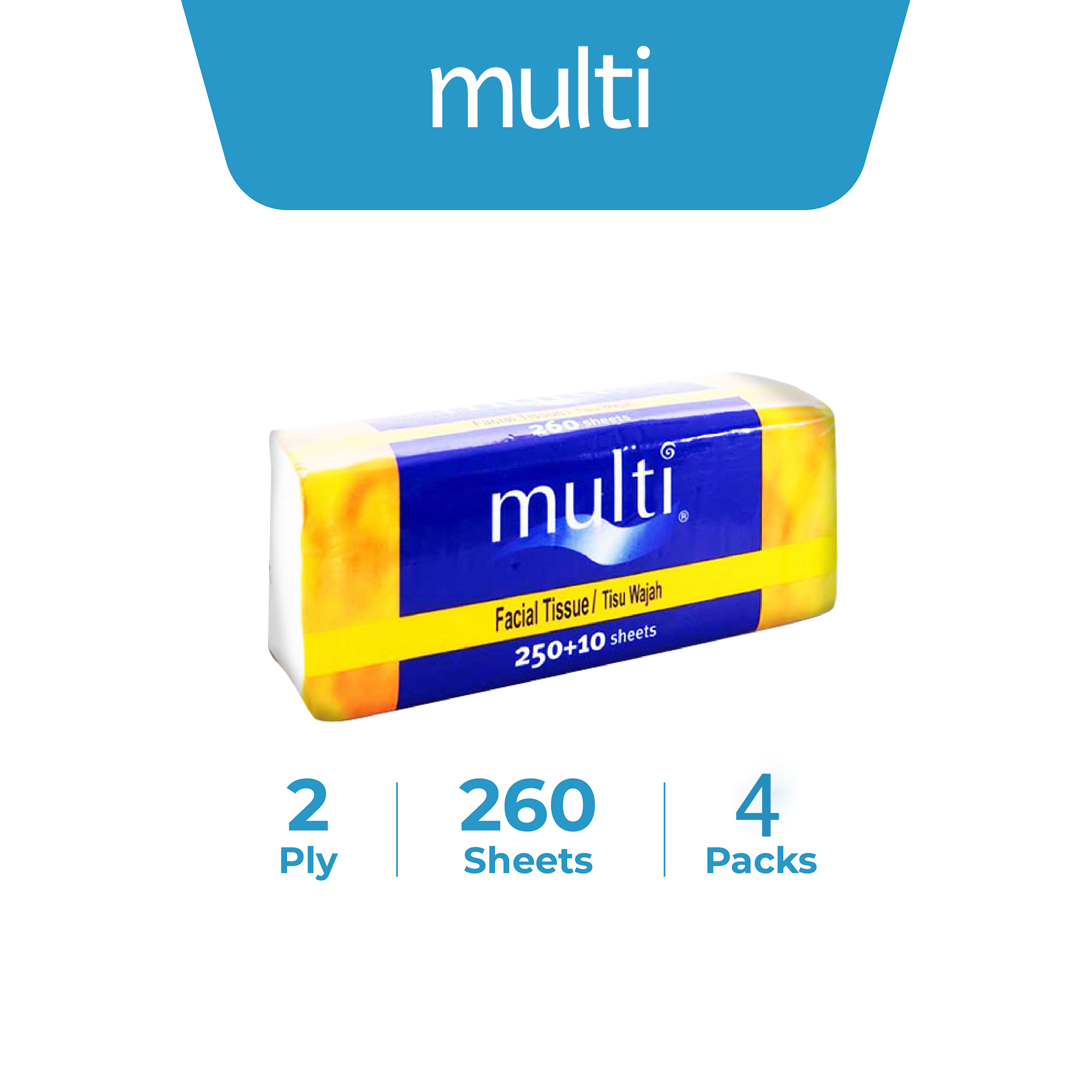 Promo Multi Facial Tisu [260 sheets/ 2 ply/ 4 pcs] Diskon 20% di Seller ...