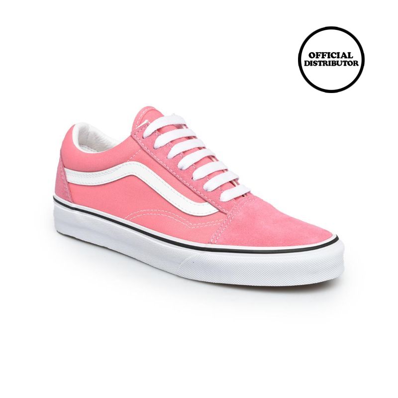 Jual Vans Old Skool Sepatu Sneaker pink lemonade true white 7
