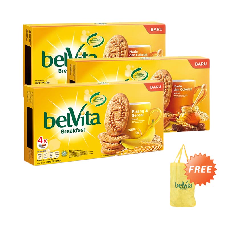 Jual Belvita Madu & Coklat [80 g/2 pcs] + Belvita Pisang