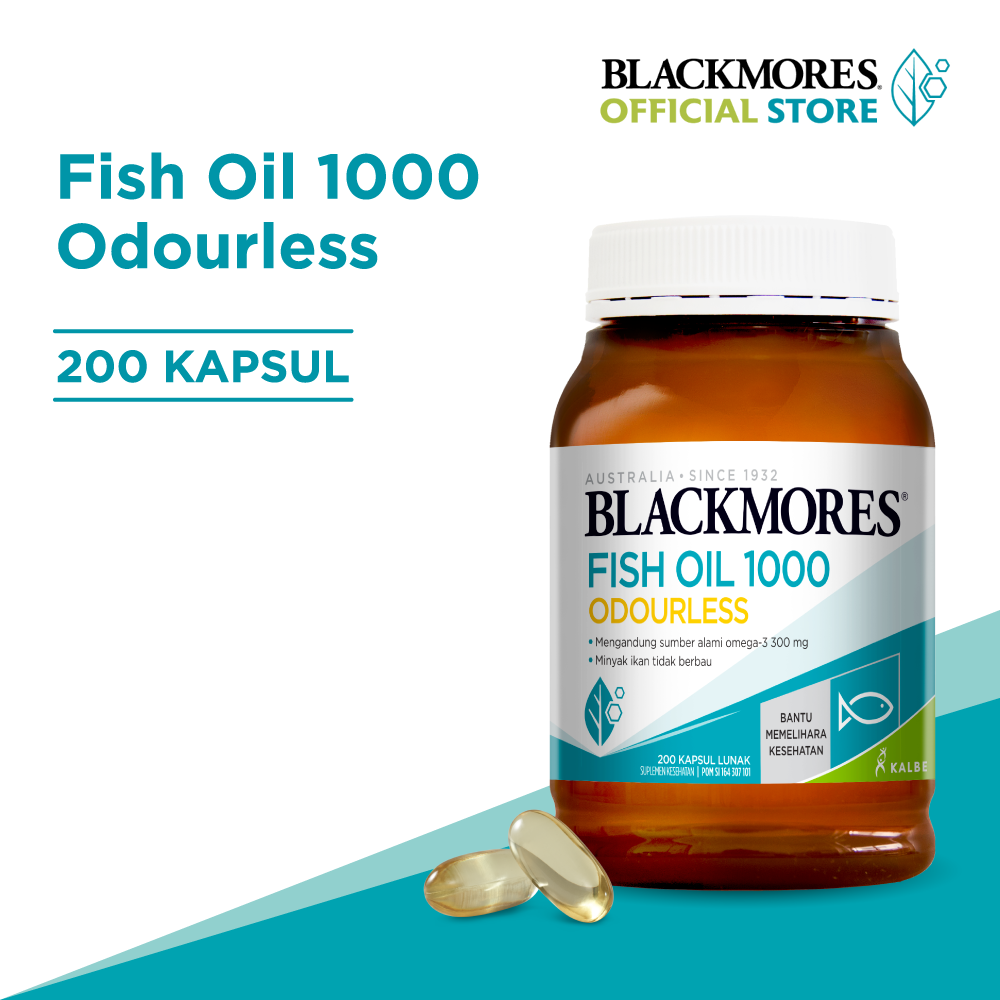 Jual Blackmores Odourless Fish Oil 1000 [200 Kapsul] Di Seller