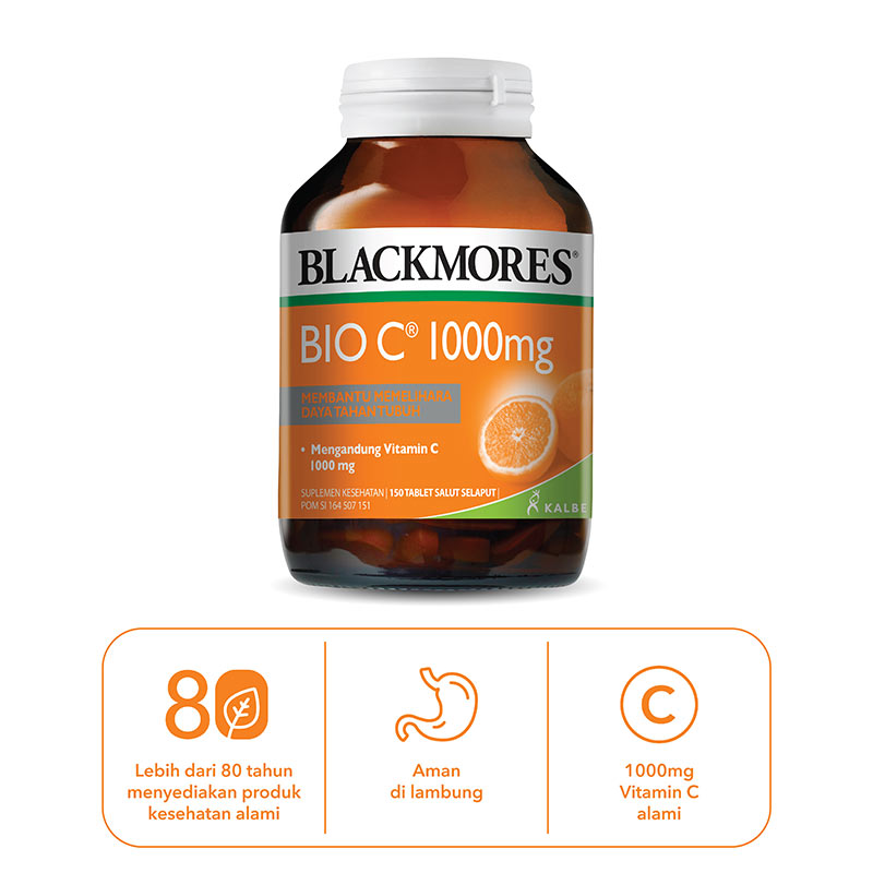 Jual Blackmores Bio C 1000mg Suplemen 150 Tablets Online Maret 21 Blibli