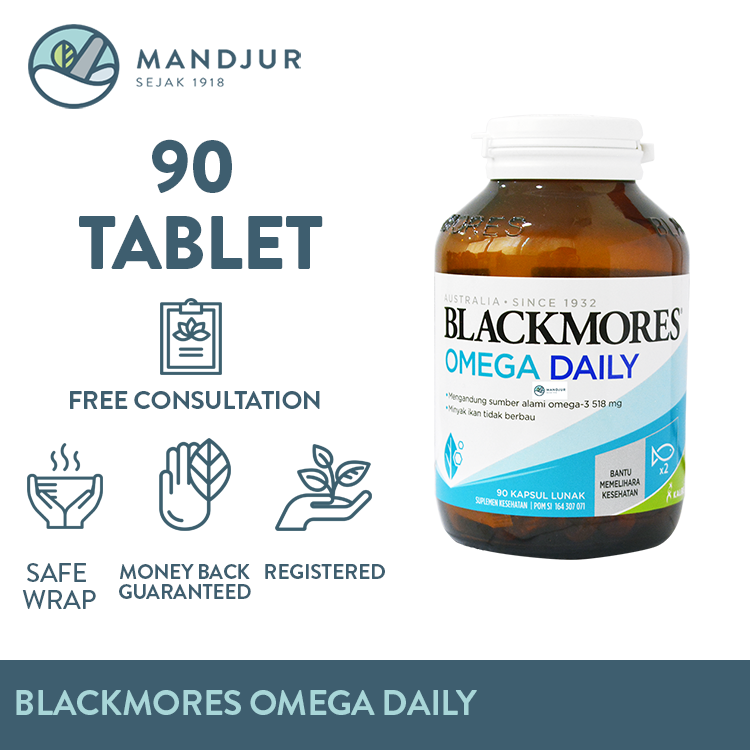 Jual BLACKMORES OMEGA DAILY 3 FISH SALMON OIL MINYAK IKAN TURUNKAN