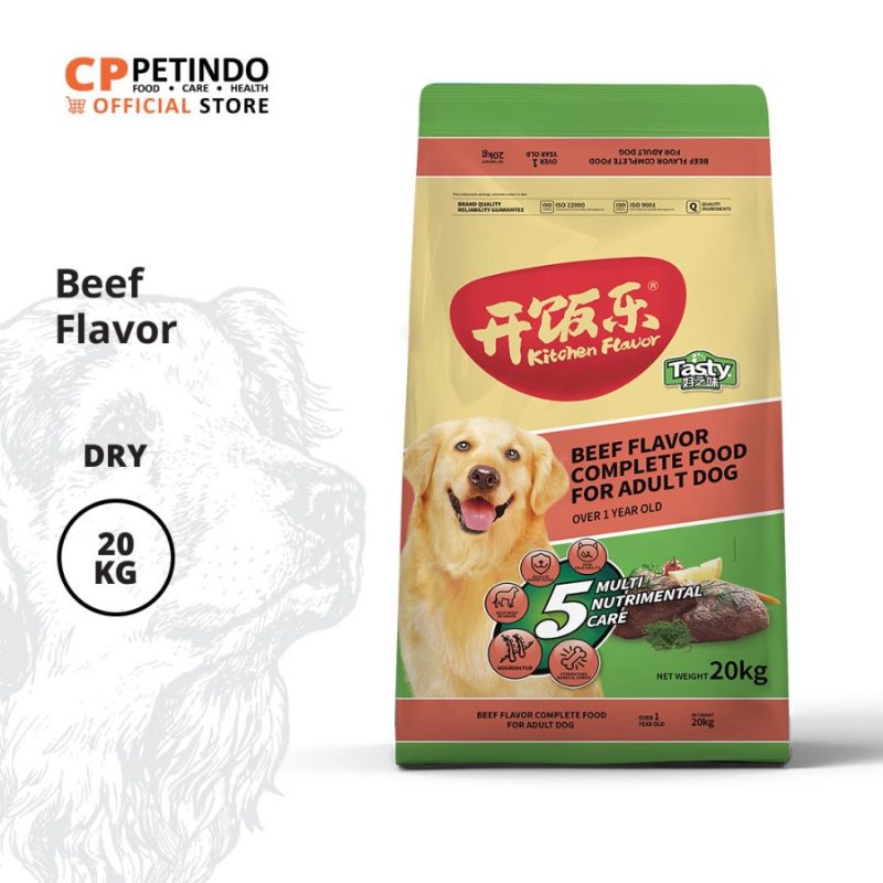 Jual CPPETINDO Kitchen Flavor Tasty Beef Adult Dog Food 20kg di Seller