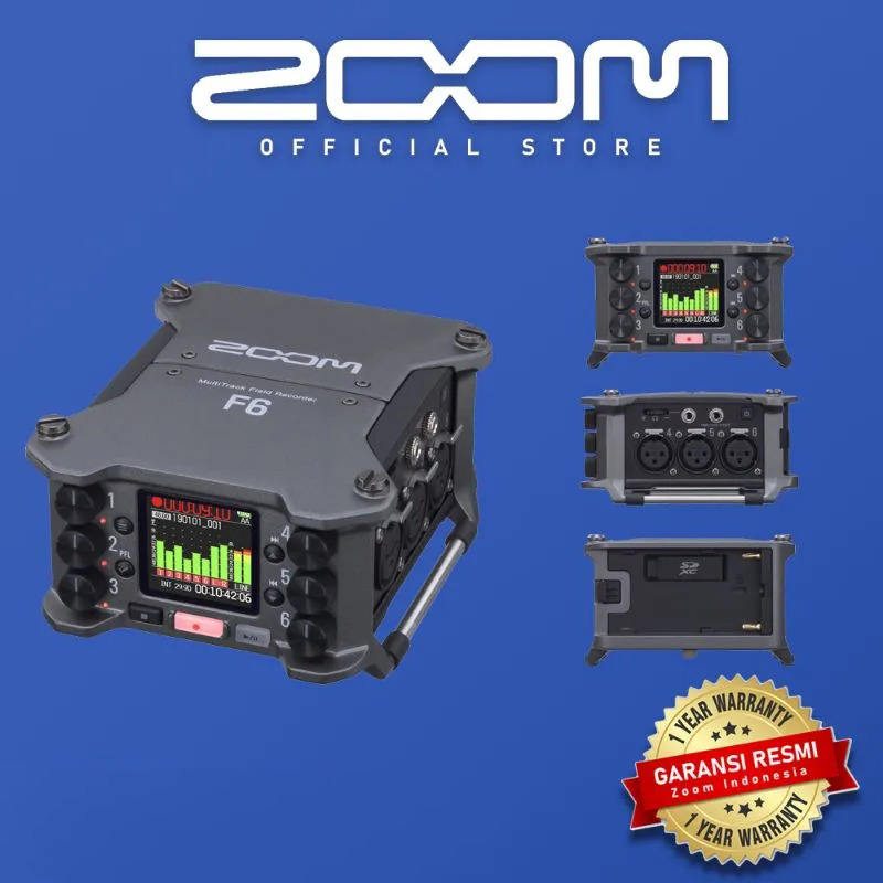 Jual Zoom Official Zoom F6 6Input / 14Track Multitrack Field