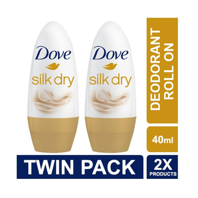 Jual Dove Silk Dry Roll On Deodorant [40 mL/Twin Pack] di Seller Halwa