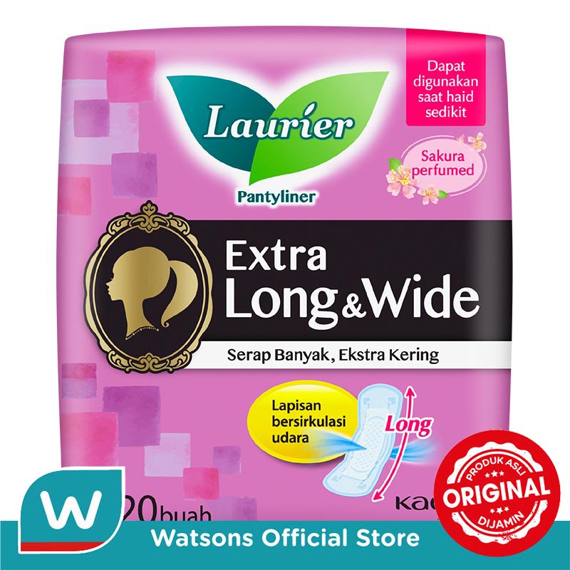 Jual Laurier Safety Fit Long & Absorb Sakura Pantyliner [20 Pcs] di Seller WATSONS WAREHOUSE