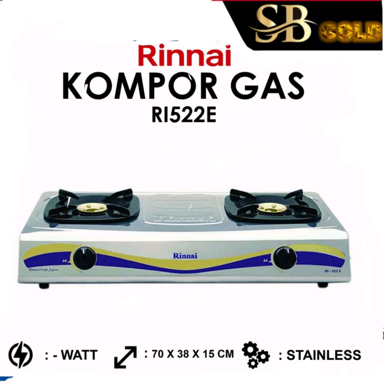 Jual Rinnai 522E Kompor Gas di Seller yjc electronic Official Store - toko  sumber berkat | Blibli