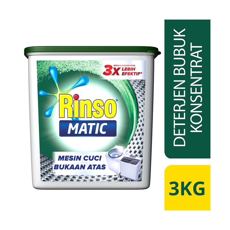 √ Rinso Matic 67309994 Top Load Container Deterjen Bubuk [3 Kg] Terbaru