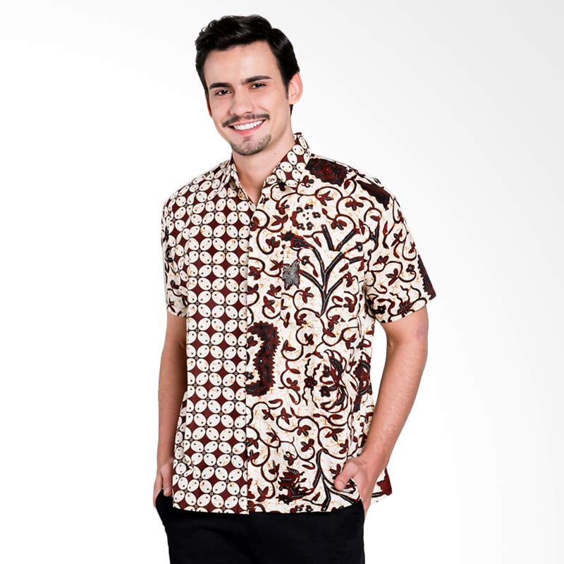 jual seruni batik arley shirts kemeja pria offwhite jual seruni batik arley shirts kemeja pria offwhite