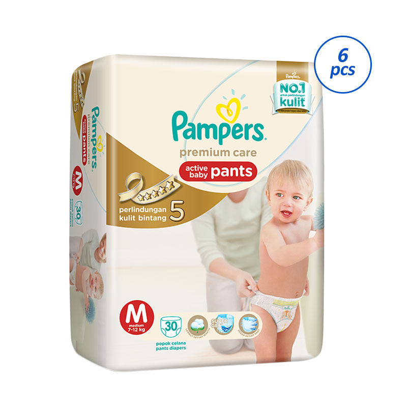 Jual Pampers Popok Celana M 6x30 Premium Care - Popok Bayi