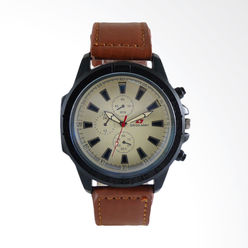 jual swiss army jam tangan pria brown sax 1048 06 jual swiss army jam tangan pria brown sax 1048 06