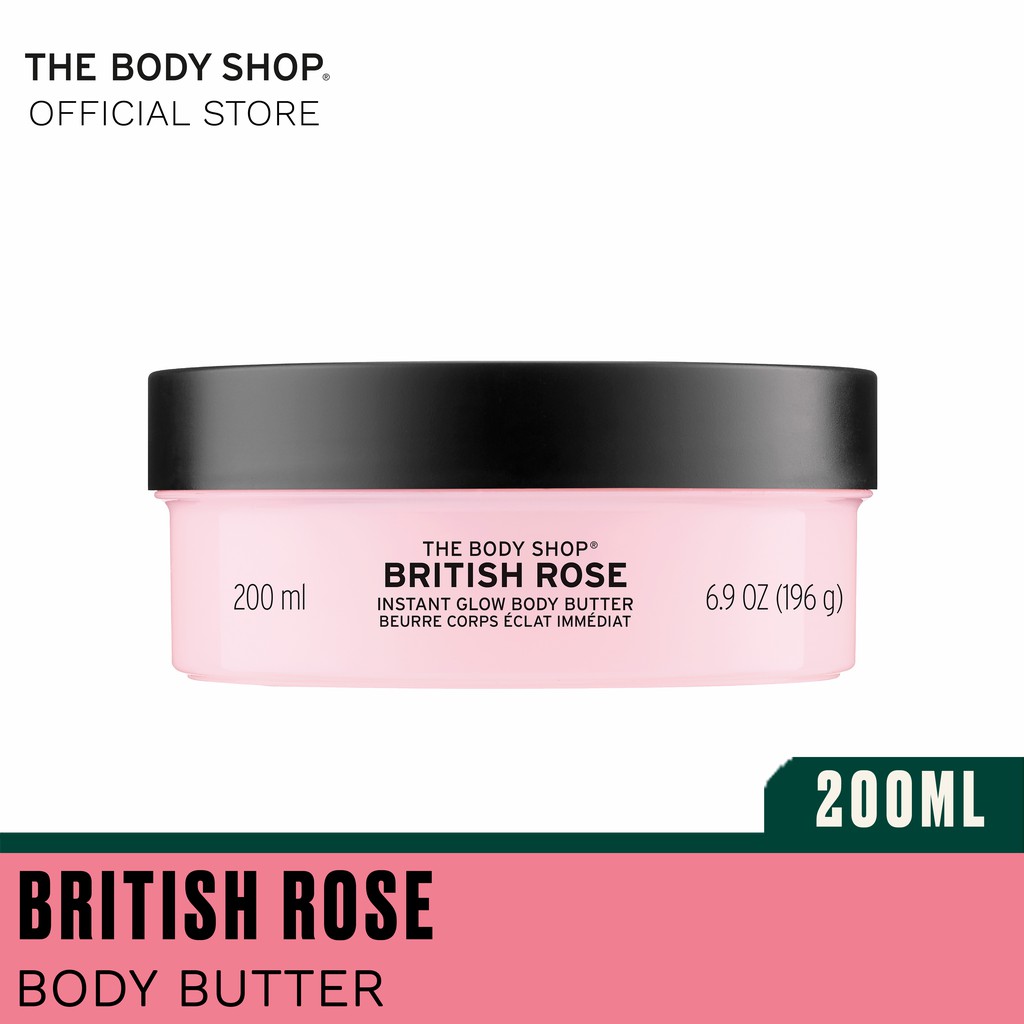 Jual The Body Shop British Rose Instant Glow Body Butter [200 mL] di