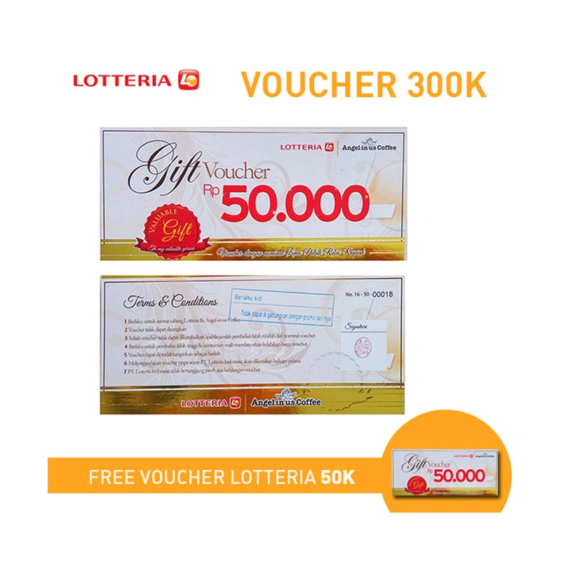 Jual BOGO Lotteria Physic Voucher Rp 300.000 + Lotteria Physic