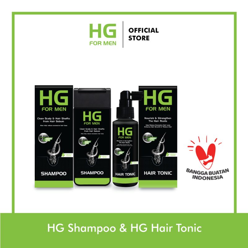 Promo Hg Shampoo & Hair Tonic [200 Ml/90 Ml/set Bundle] Diskon 18 Di Seller Natur Official