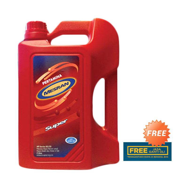 Jual Pertamina Mesran Super 20w 50 Oli Pelumas Mobil 4 L Online Februari 2021 Blibli