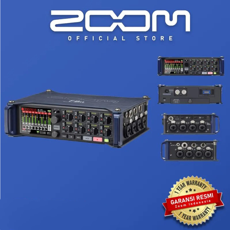 Jual Zoom Official Zoom F8N MultiTrack Field Recorder Black/Blue