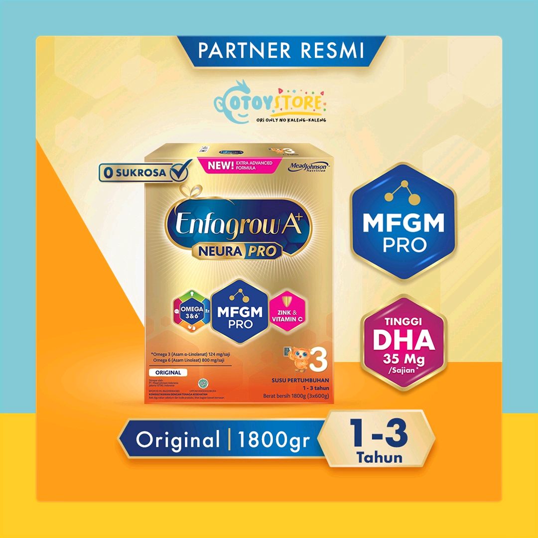 Jual Mead Johnson Enfagrow A+ 3 Original Susu Pertumbuhan Tahap 3 [1800
