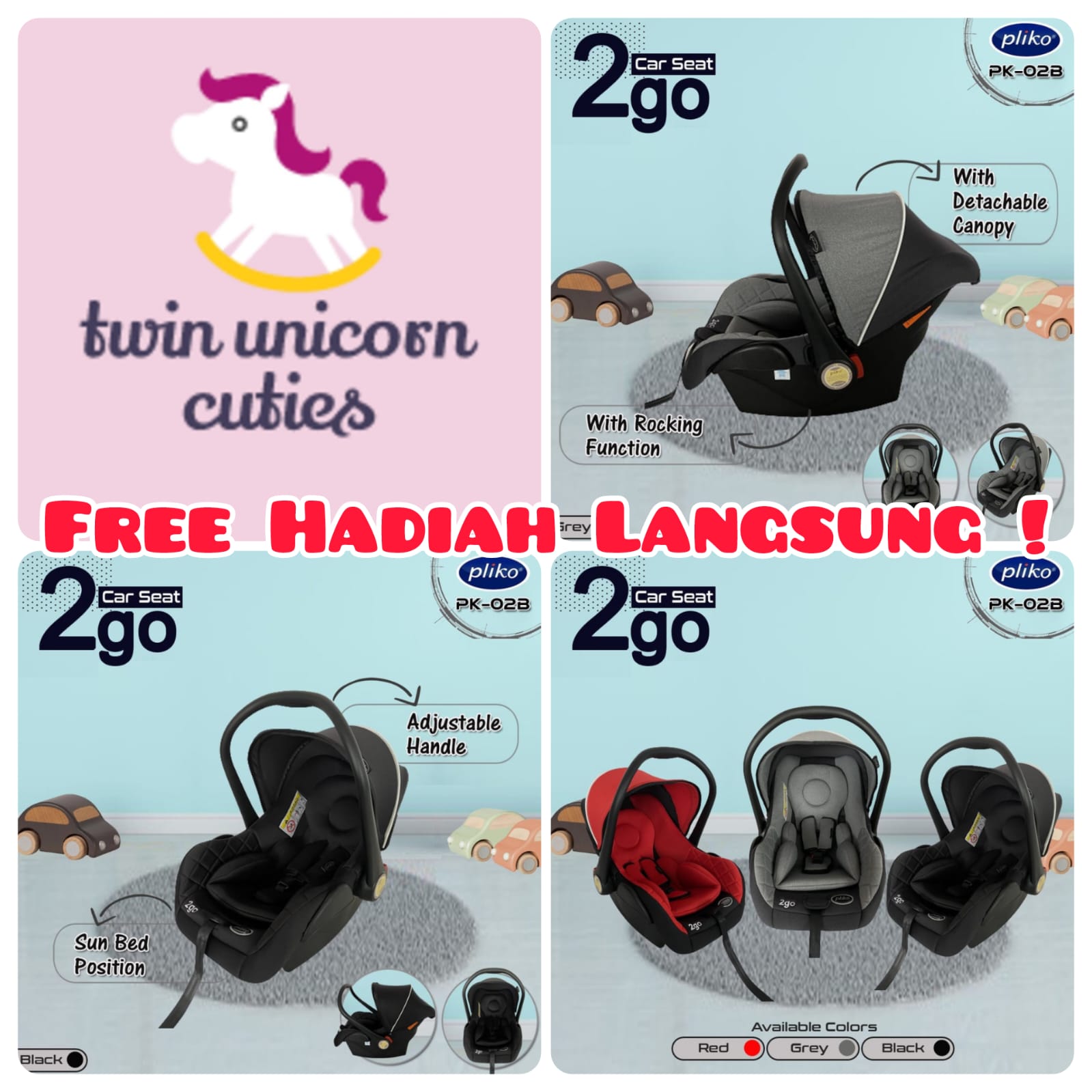Harga baby sale car seat pliko