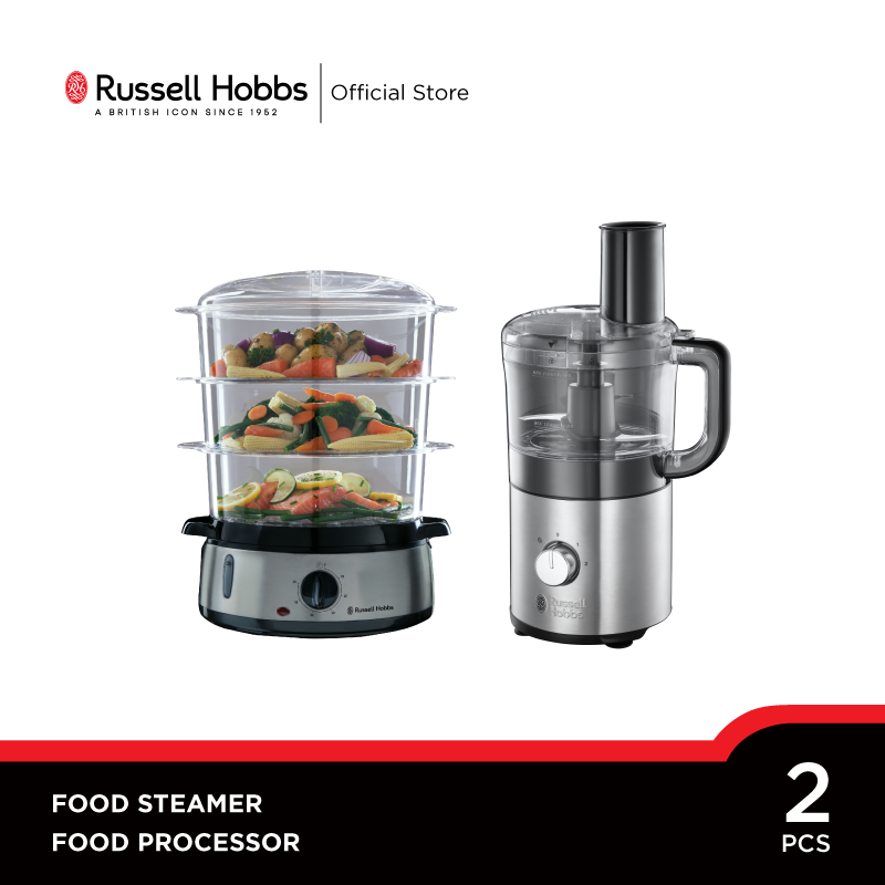 Jual Russell Hobbs Food Steamer + Compact Food Processor [Set Bundle