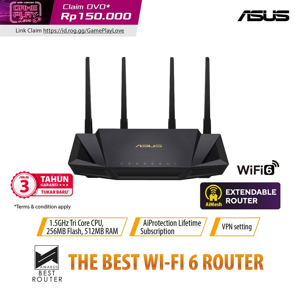 Asus tuf ax3000 router clearance