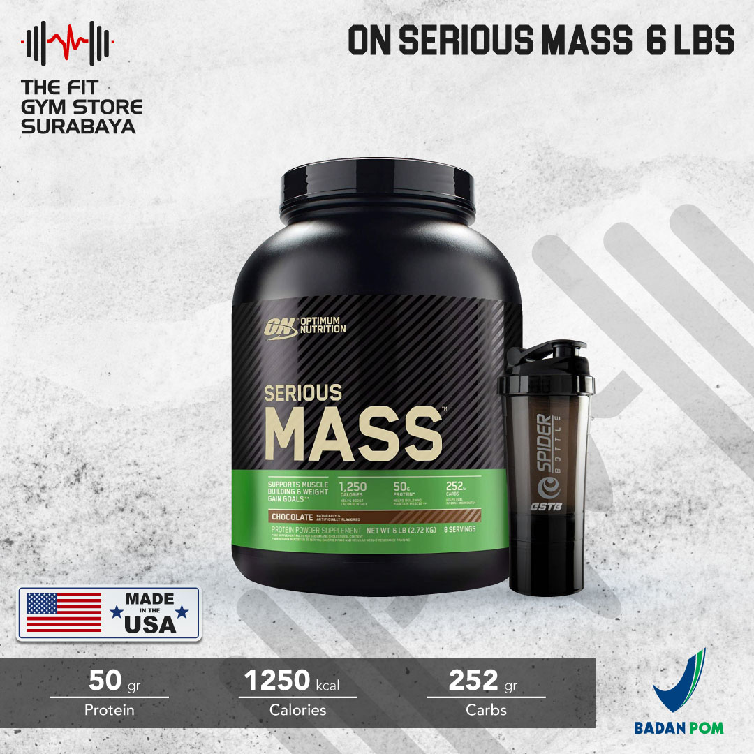 Jual ON Serious Mass 6 Lbs Weight Gainer Serious Mass 6lbs ...