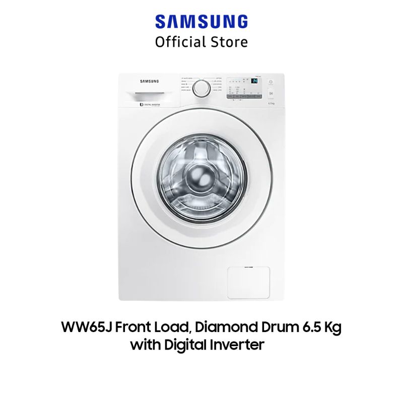 Jual Samsung Ww65j3033lw/se Front Loading Washing Machine With Diamond