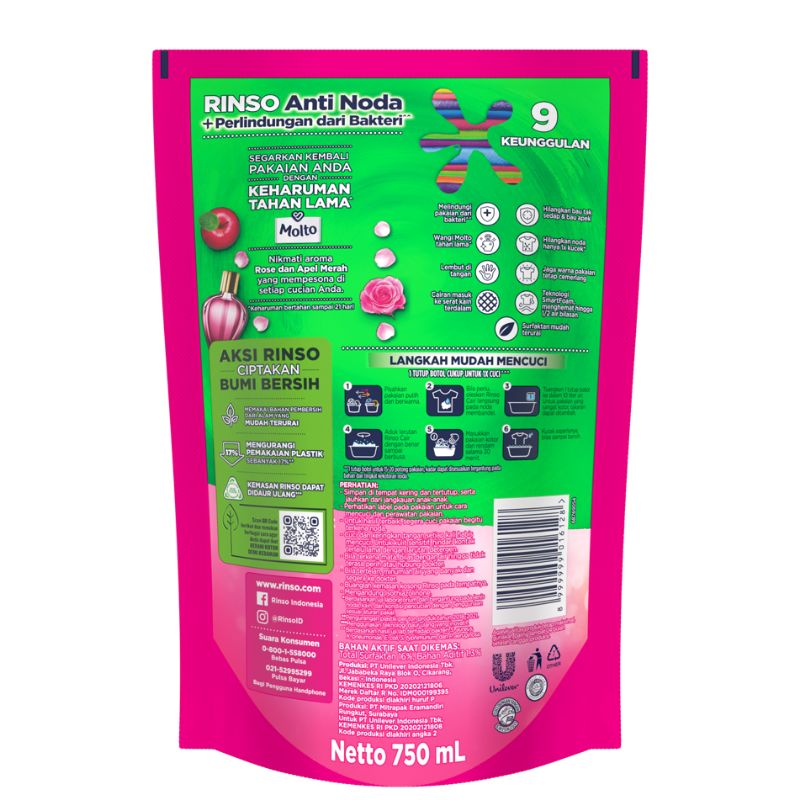 Promo Surabaya - RINSO Anti Noda+ Molto Rose Fresh Deterjen ...