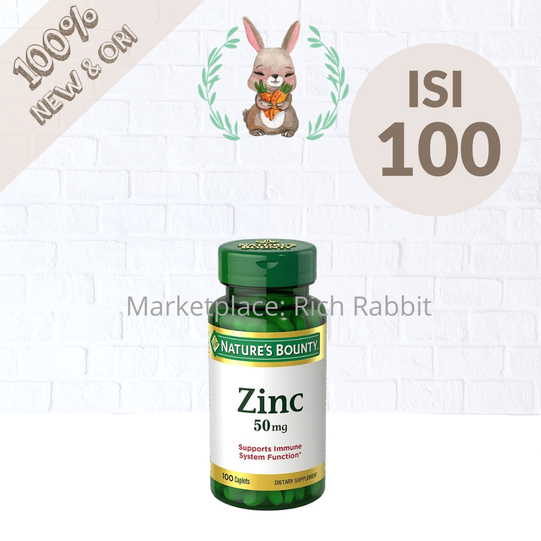Jual Nature Bounty Zinc Immune System [50 mg/100 Capsules] di Seller ...