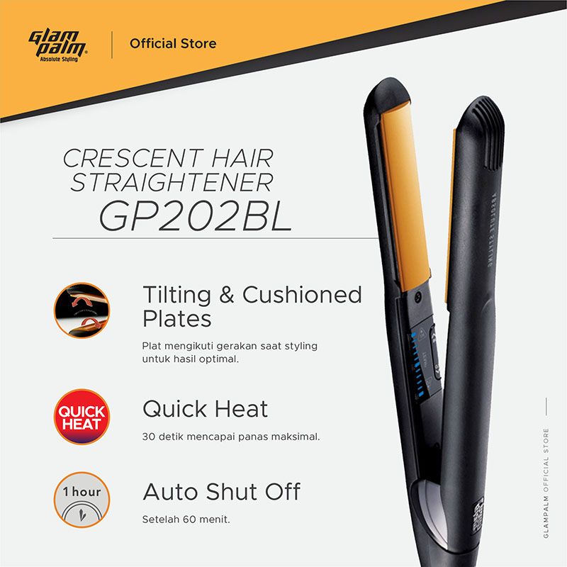 glampalm hair iron gp 225 al