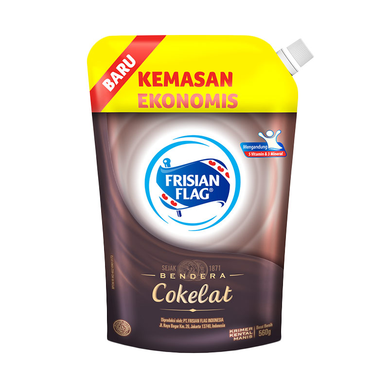 frisian flag frisian flag cokelat susu kental manis 560 g kemasan pouch full03