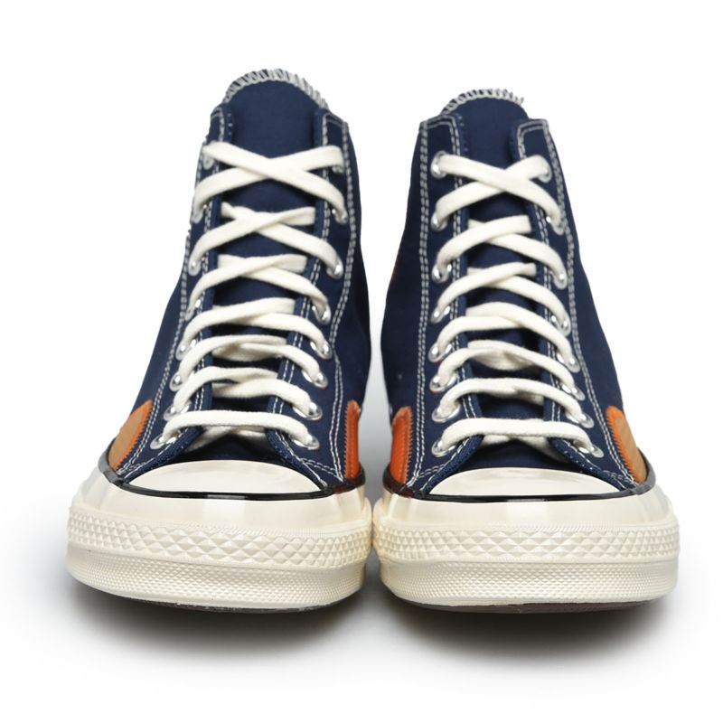navy and orange converse