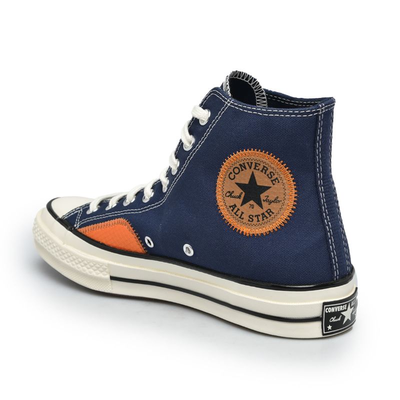 navy and orange converse