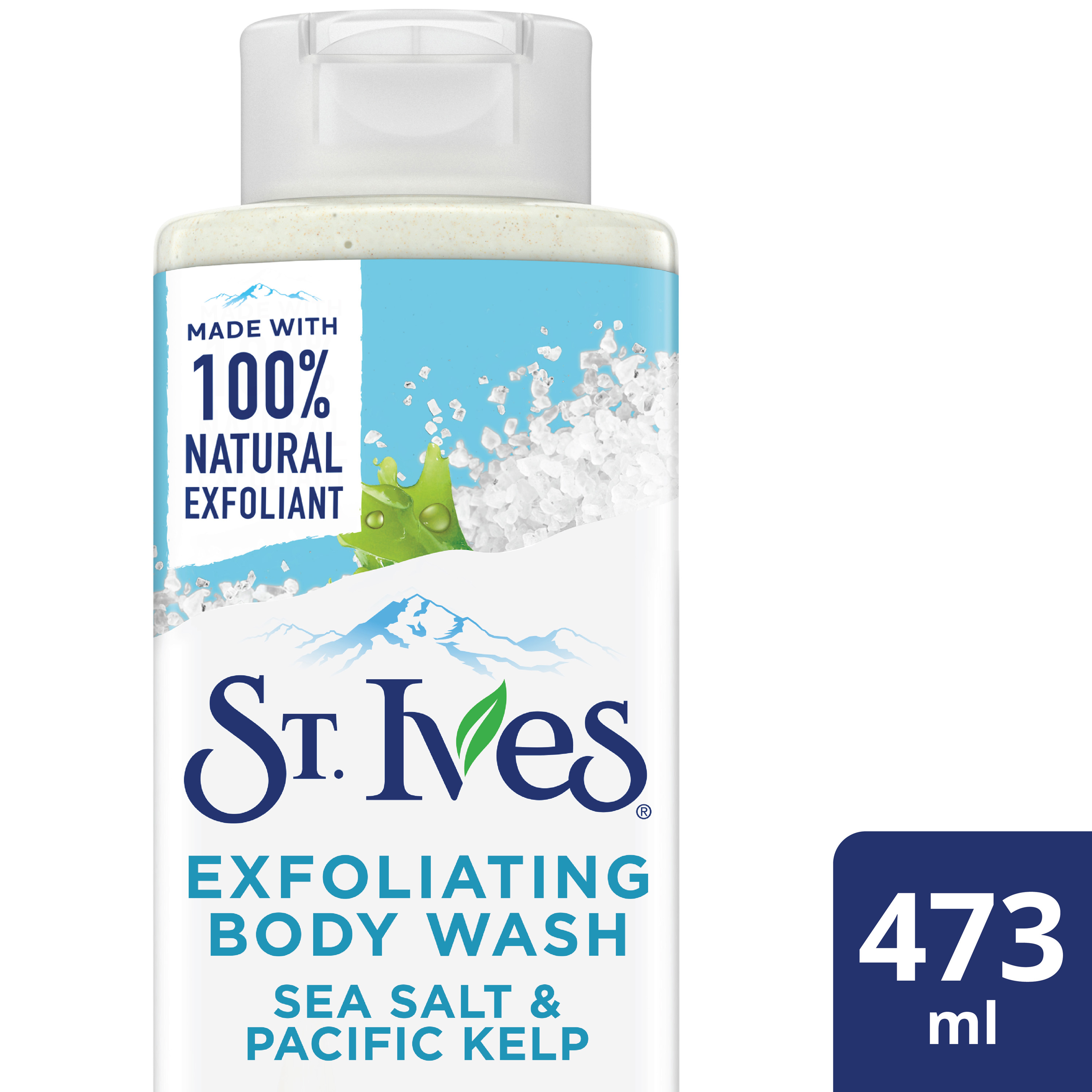 Promo St Ives Body Wash Exfoliating Sea Salt and Pacific Kelp 473ml