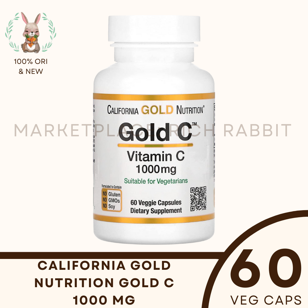 Jual California Gold Nutrition Vitamin C 1000mg 60 Veggie Caps Non GMO ...