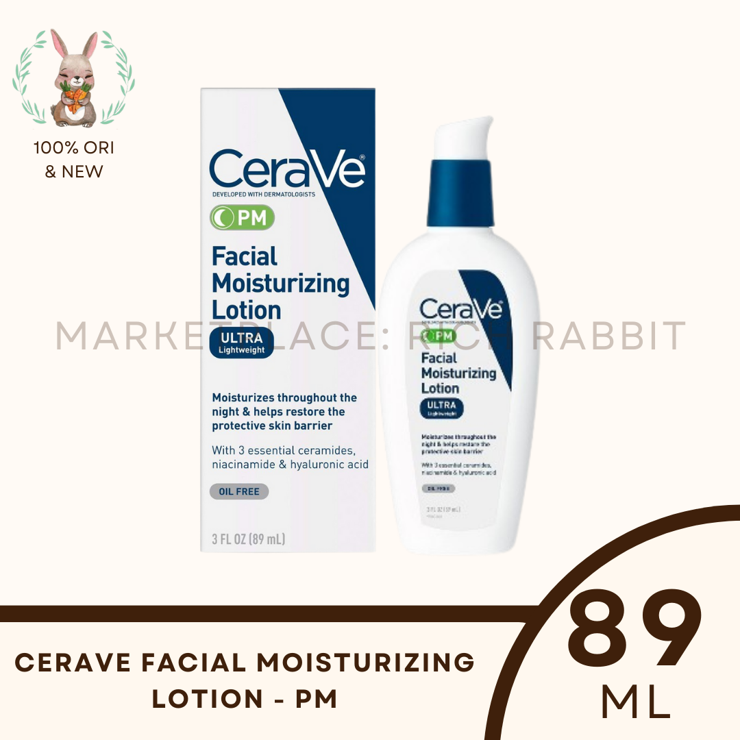 Jual CeraVe Facial Moisturizing Lotion PM Moisturizer Krim Wajah 3 oz