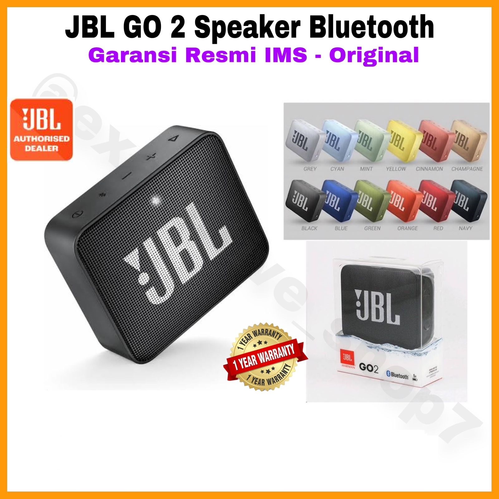 Jual JBL Go 2 Portable Bluetooth Speaker Blue di Seller Executive