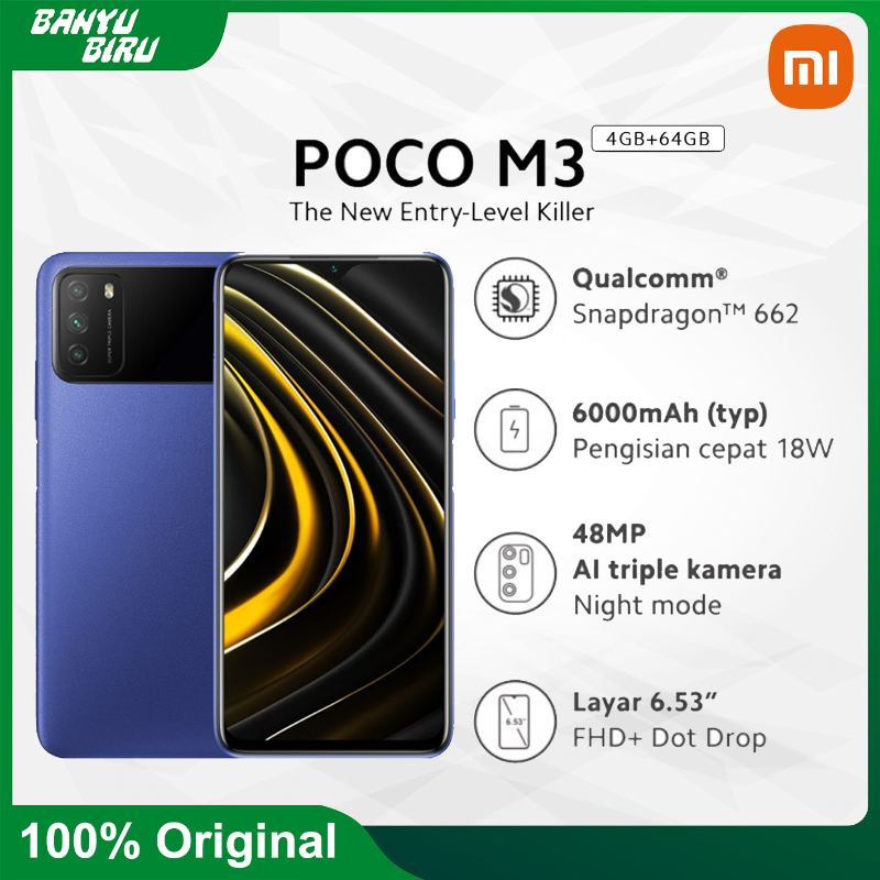 Jual Xiaomi Poco M3 4gb/64gb Garansi Resmi - Cool Blue Di Seller Banyu ...